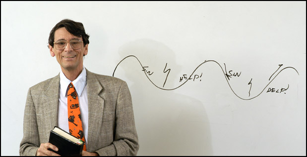 Dr Graff with equation