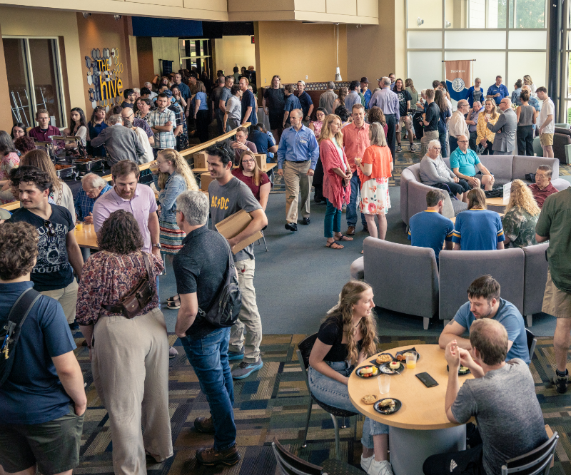 LeTourneau alumni and friends connecting at a University event