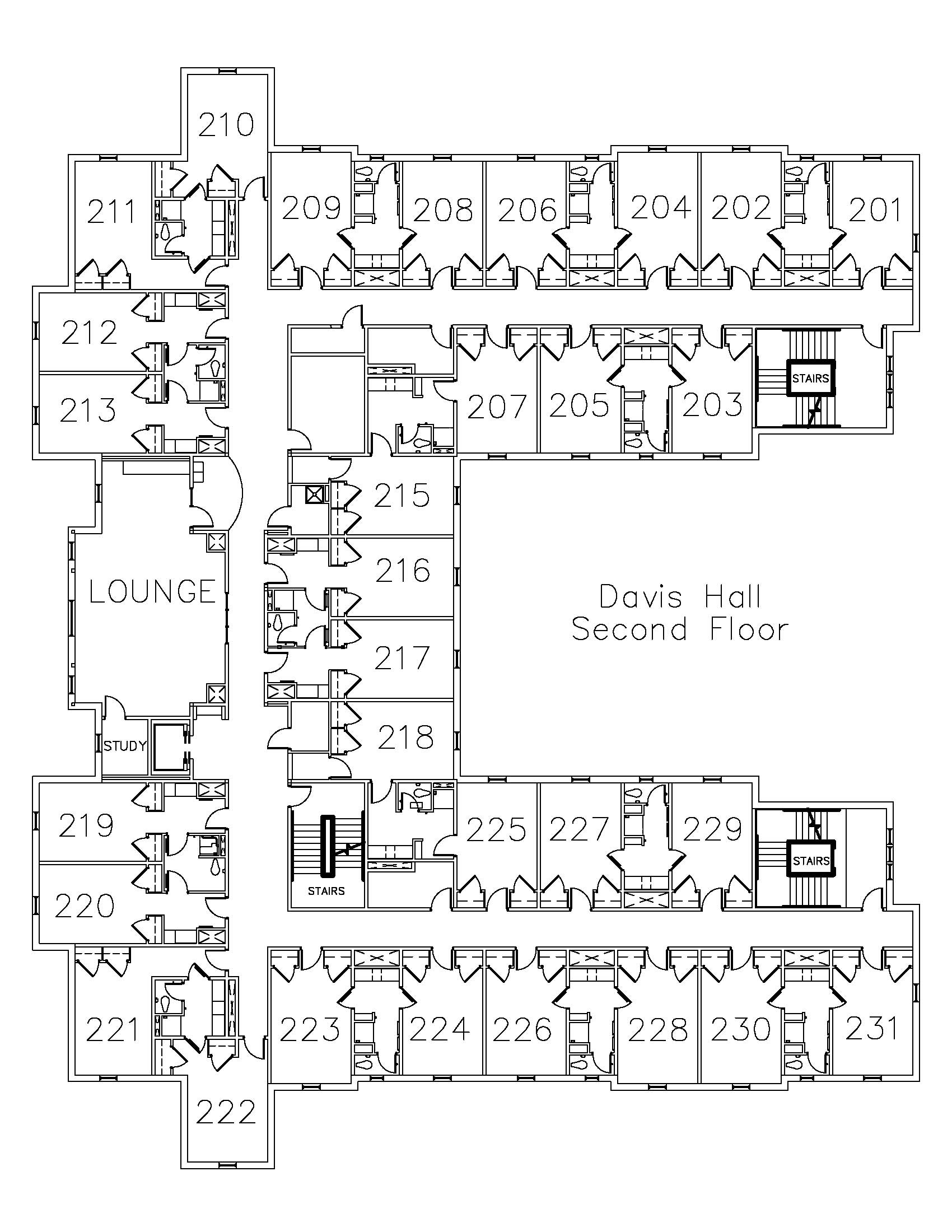Davis Hall Second Floor